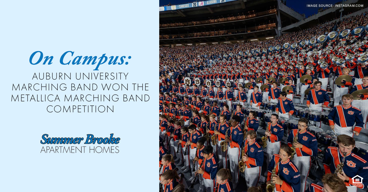 Auburn University Marching Band wins the Metallica Marching Band Competition